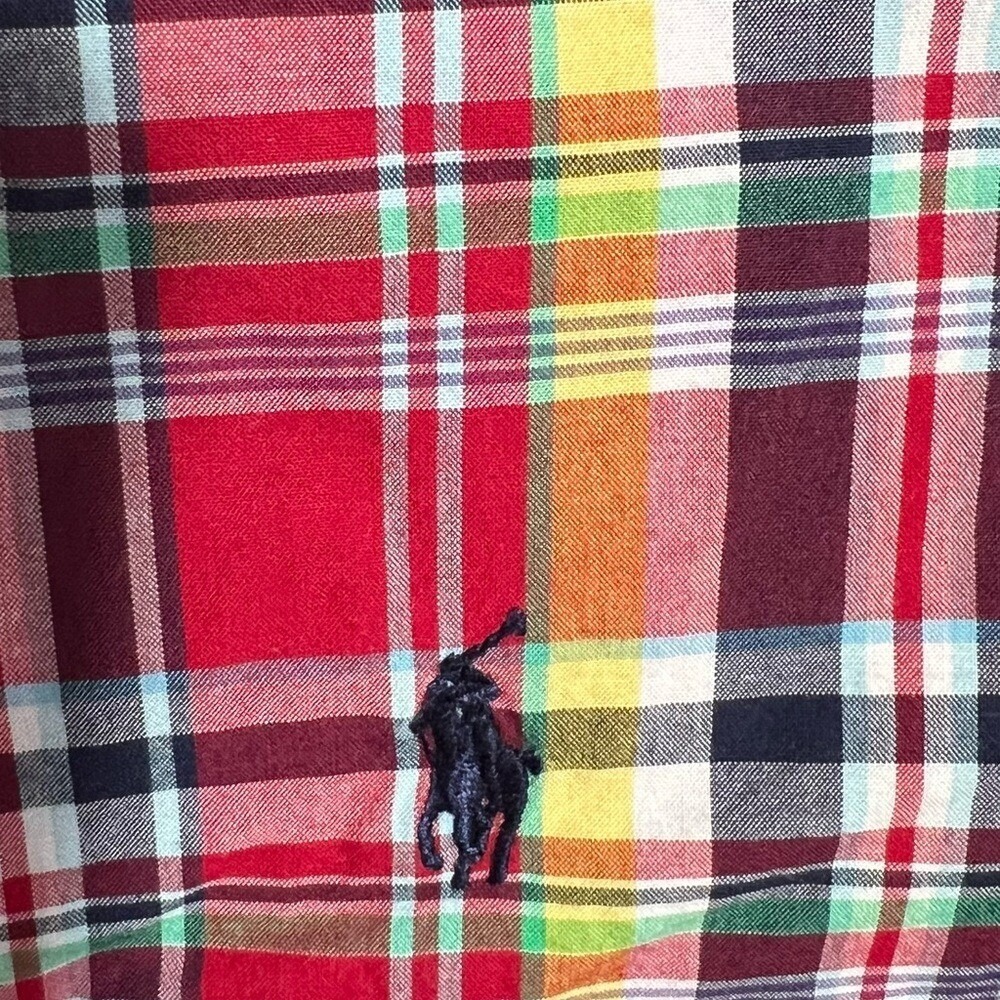 Ralph Lauren Blue Label Boys Red Plaid Shirt XL (18-20) - Picture 3 of 5